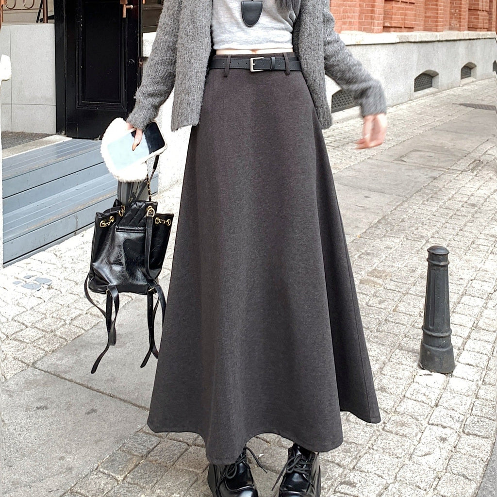 Jupe Maxi Longue Femme avec Coupe Flottante et Ceinture Echo Archiv