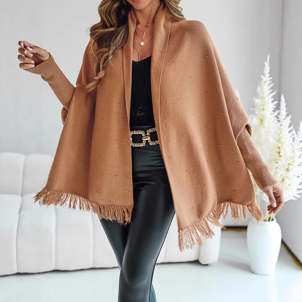 Poncho pour femmes avec franges