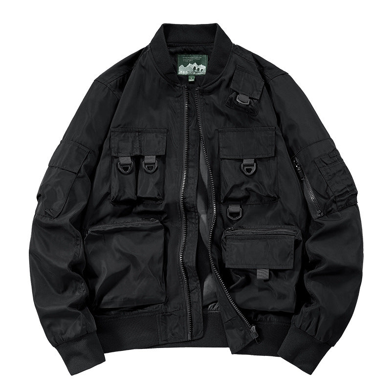 Veste bomber utilitaire multifonctionnelle pour hommes avec de nombreuses poches, détails en D-ring et coque en nylon coupe-vent Echo Archiv