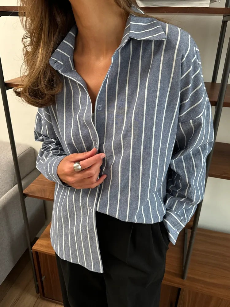 Chemise à rayures décontractée et légère pour femmes Echo Archiv