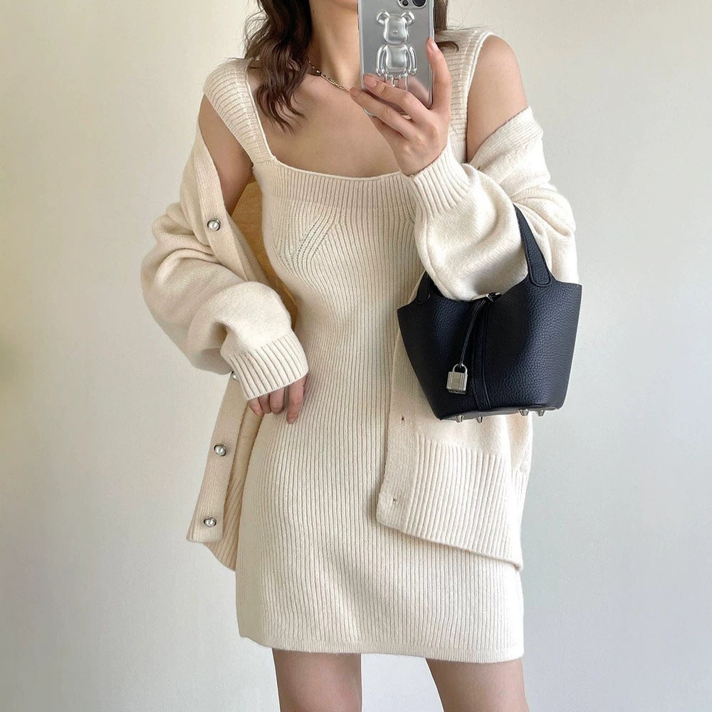 Robe en tricot pour femmes avec cardigan ouvert Echo Archiv