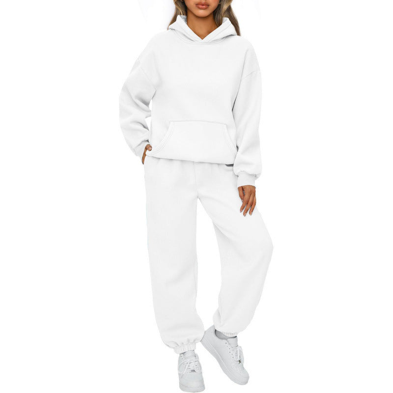 Ensemble de sweat à capuche oversize pour femmes et pantalon de jogging en polaire avec poche kangourou Echo Archiv