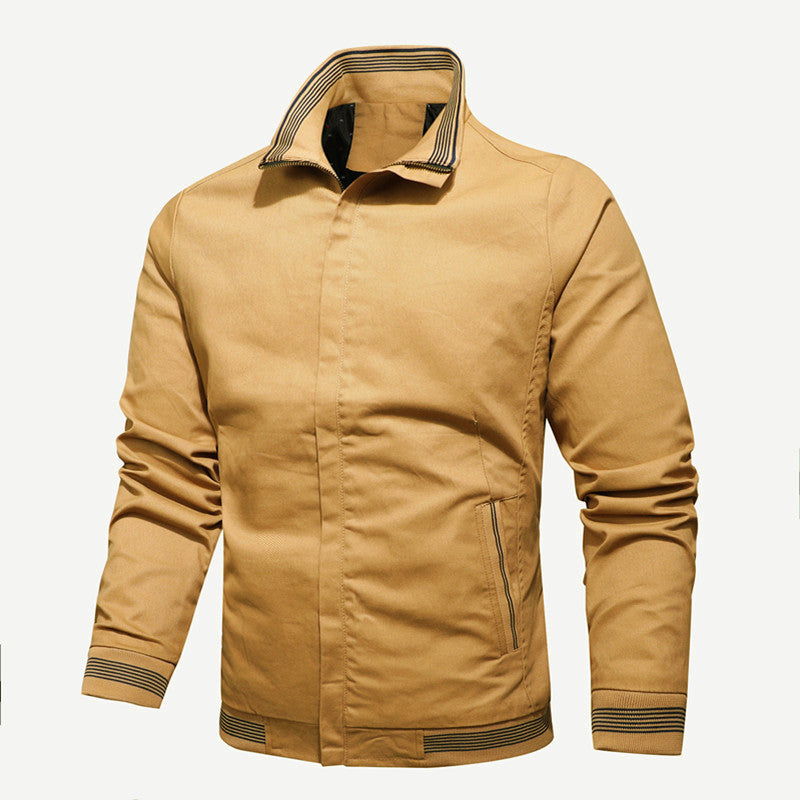 Veste Harrington sportive-urbaine pour hommes avec col montant rayé et patte de boutonnage cachée Echo Archiv