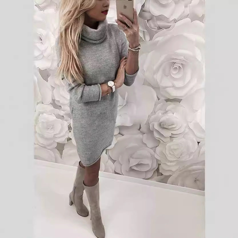 Robe Mini en Tricot Fin à Col Roulé pour Femmes de Echoarchiv