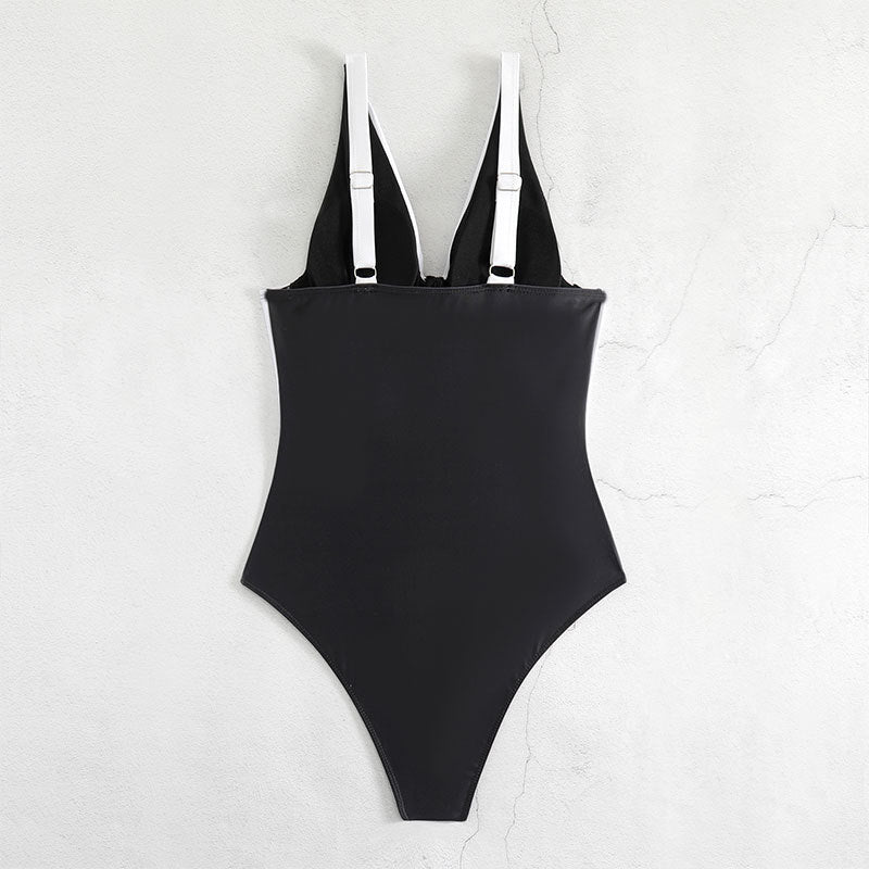 Maillot de bain une pièce sportif pour femmes avec motif graphique R&B