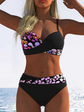 Bikini femme avec haut rembourré et taille haute R&B