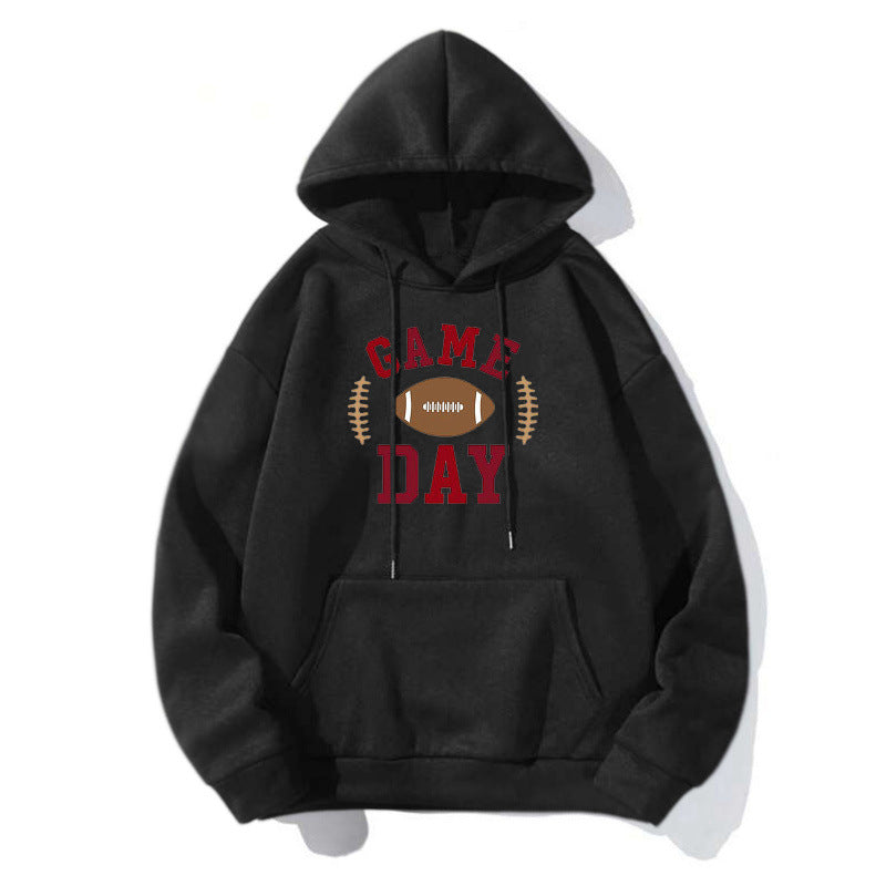 Pull à capuche sportif pour femmes avec motif football Echoarchiv