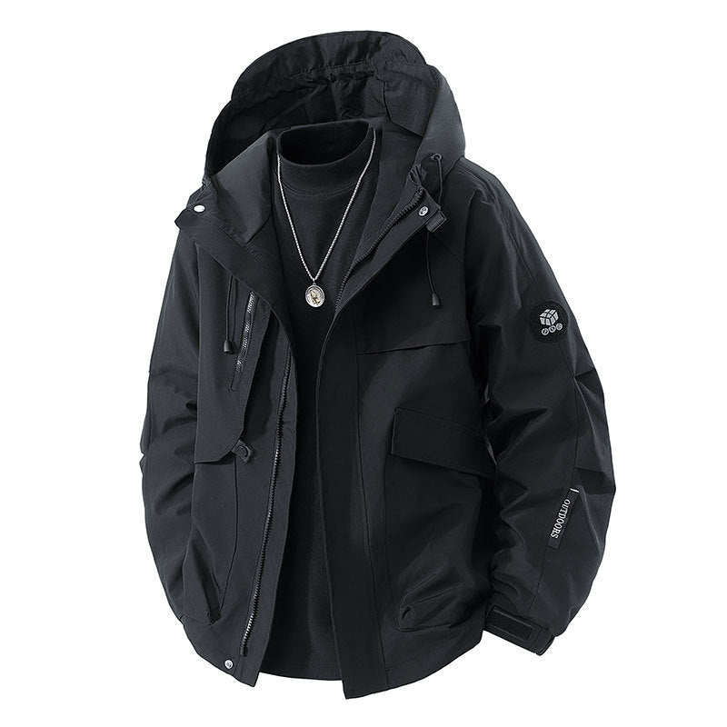 Veste de plein air imperméable pour hommes avec poches pratiques