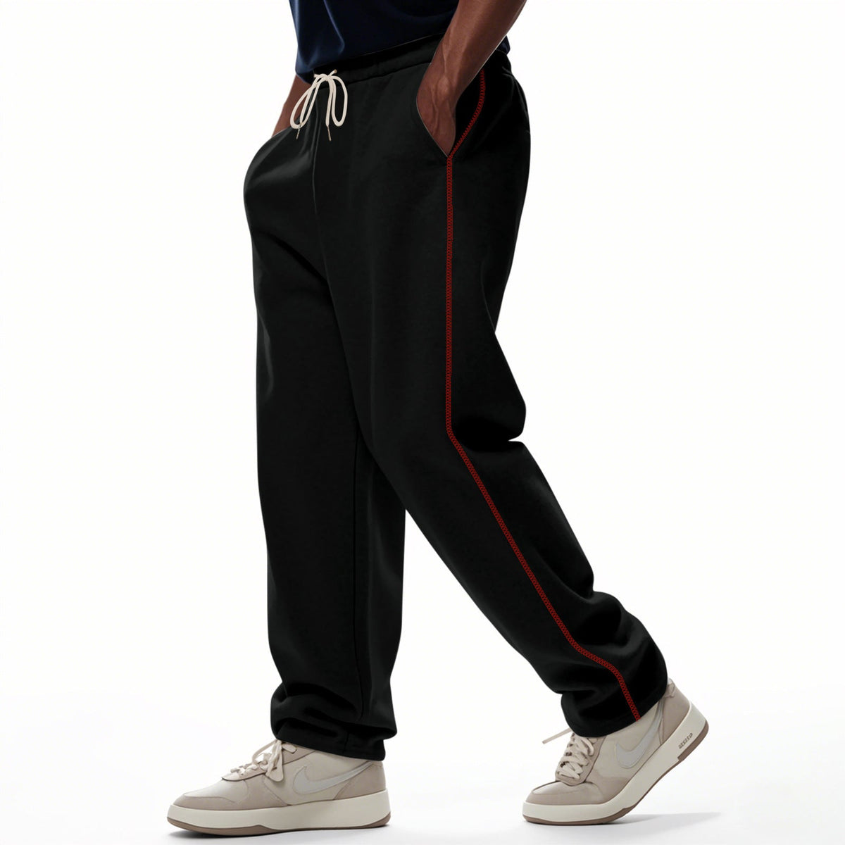 Pantalons de survêtement pour hommes nan à coupe décontractée avec couture décorative sur le côté, ceinture de confort élastique et poches profondes Echo Archiv