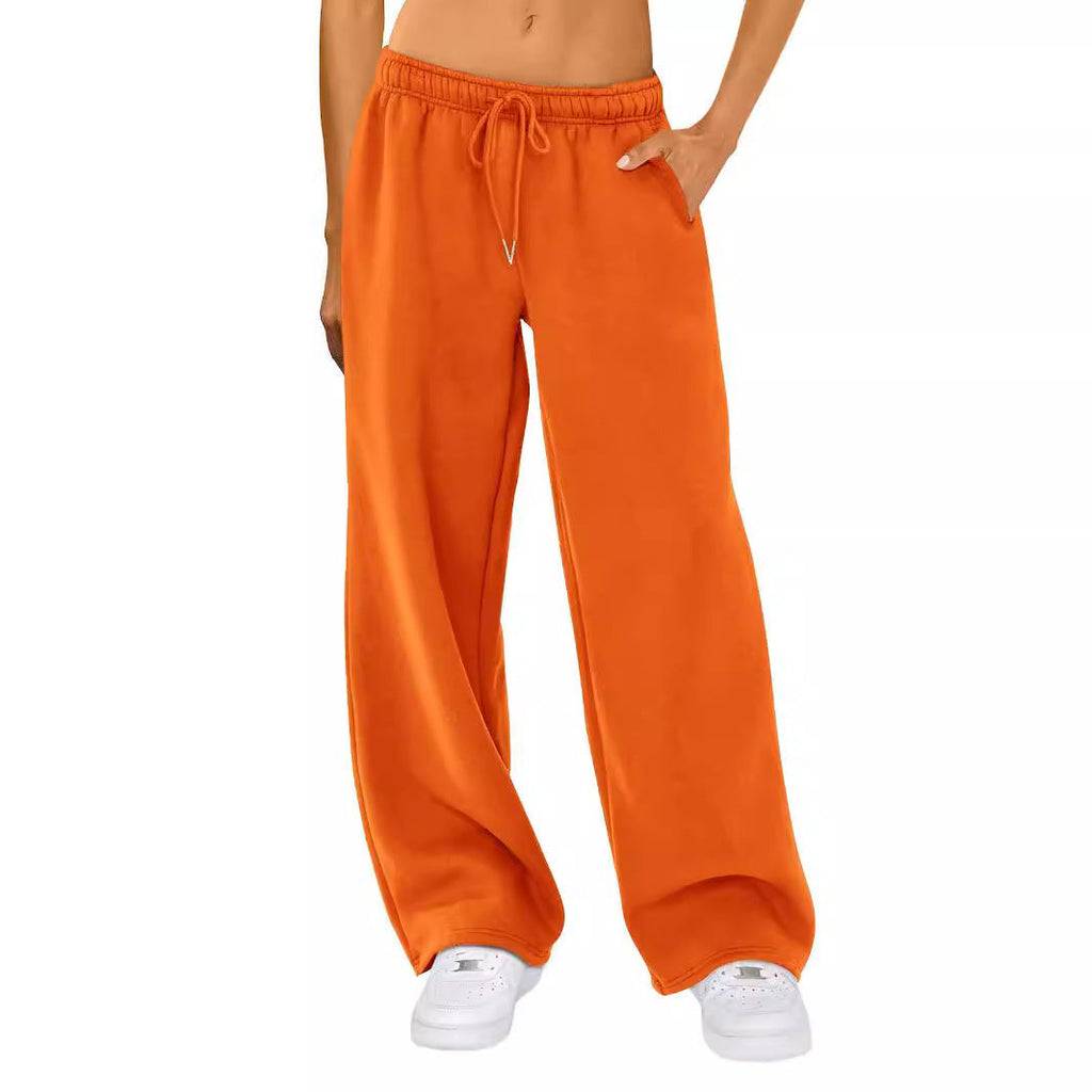 Pantalons de survêtement Wide-Leg à coupe décontractée pour femmes avec ceinture confortable, cordon de serrage et poches passepoilées Echo Archiv