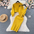 Robe en tricot pour femmes avec décolleté en V élégant Echo Archiv