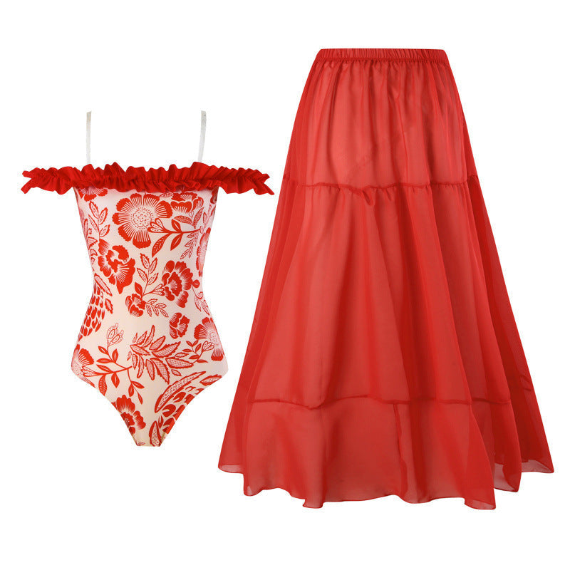 Jupe Maxi Femme en chiffon transparent de qualité avec taille élastique R&B