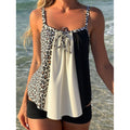 Tankini pour femmes avec design léopard à la mode et éléments élégants R&B
