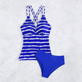 Tankini femme avec motif rayé à la mode R&B