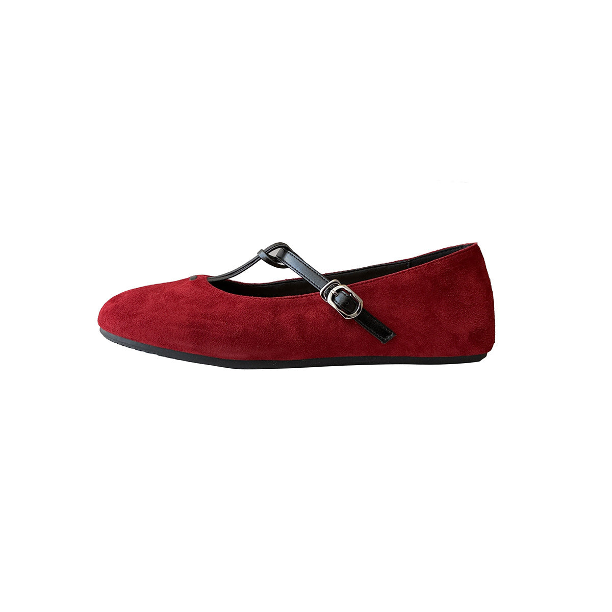 Ballerines élégantes pour femmes avec une sangle à la mode et en velours fin R&B