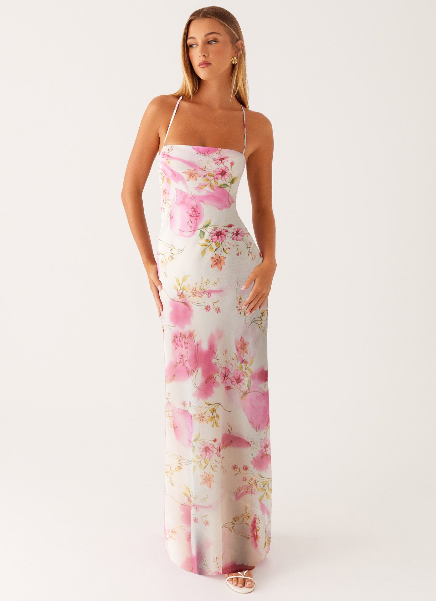 Robe maxi femme avec motif floral Heidi-Mode