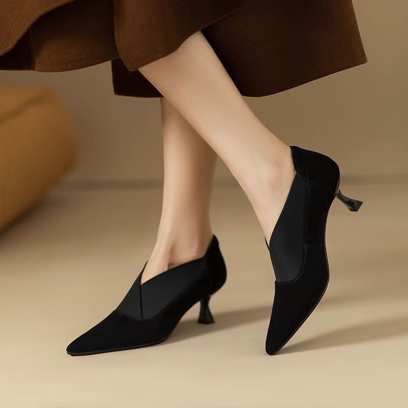 Chaussures à talons élégantes pour femmes avec design incurvé R&B