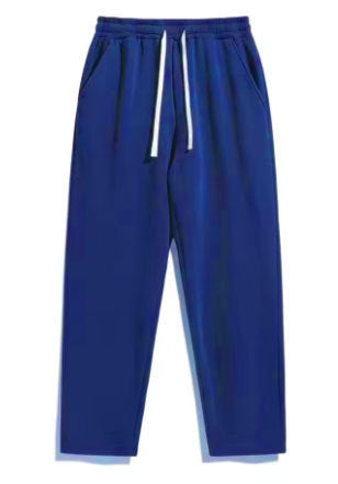 Pantalon de jogging unisexe décontracté à jambe droite avec taille élastique confortable, cordon de serrage contrastant et poches latérales Echo Archiv