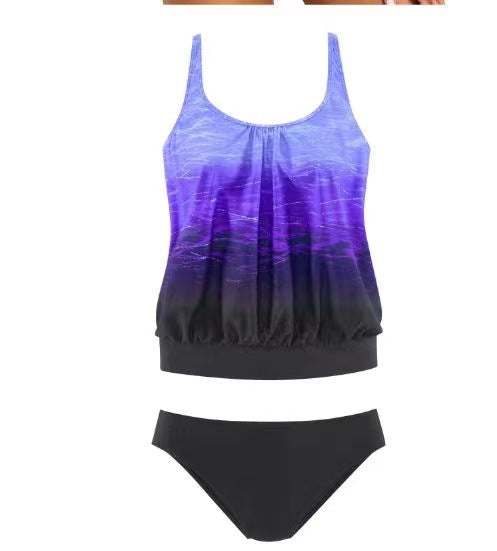 Tankini décontracté pour femmes avec taille haute et coupe élégante R&B