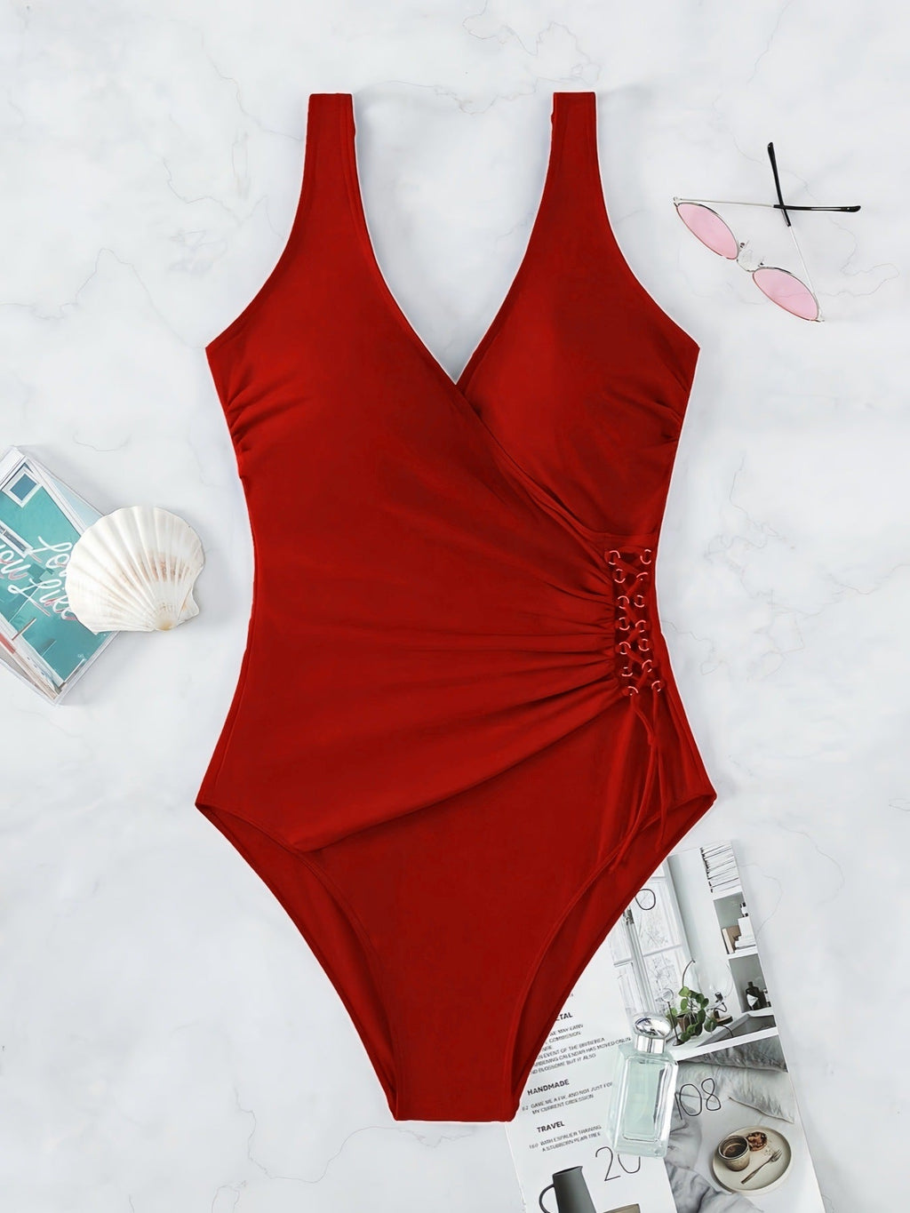 Maillot de bain une pièce pour femmes avec un design drapé raffiné R&B