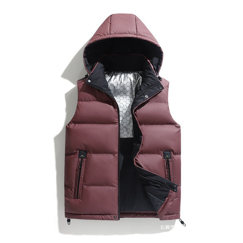 Gilet matelassé à capuchon pour hommes