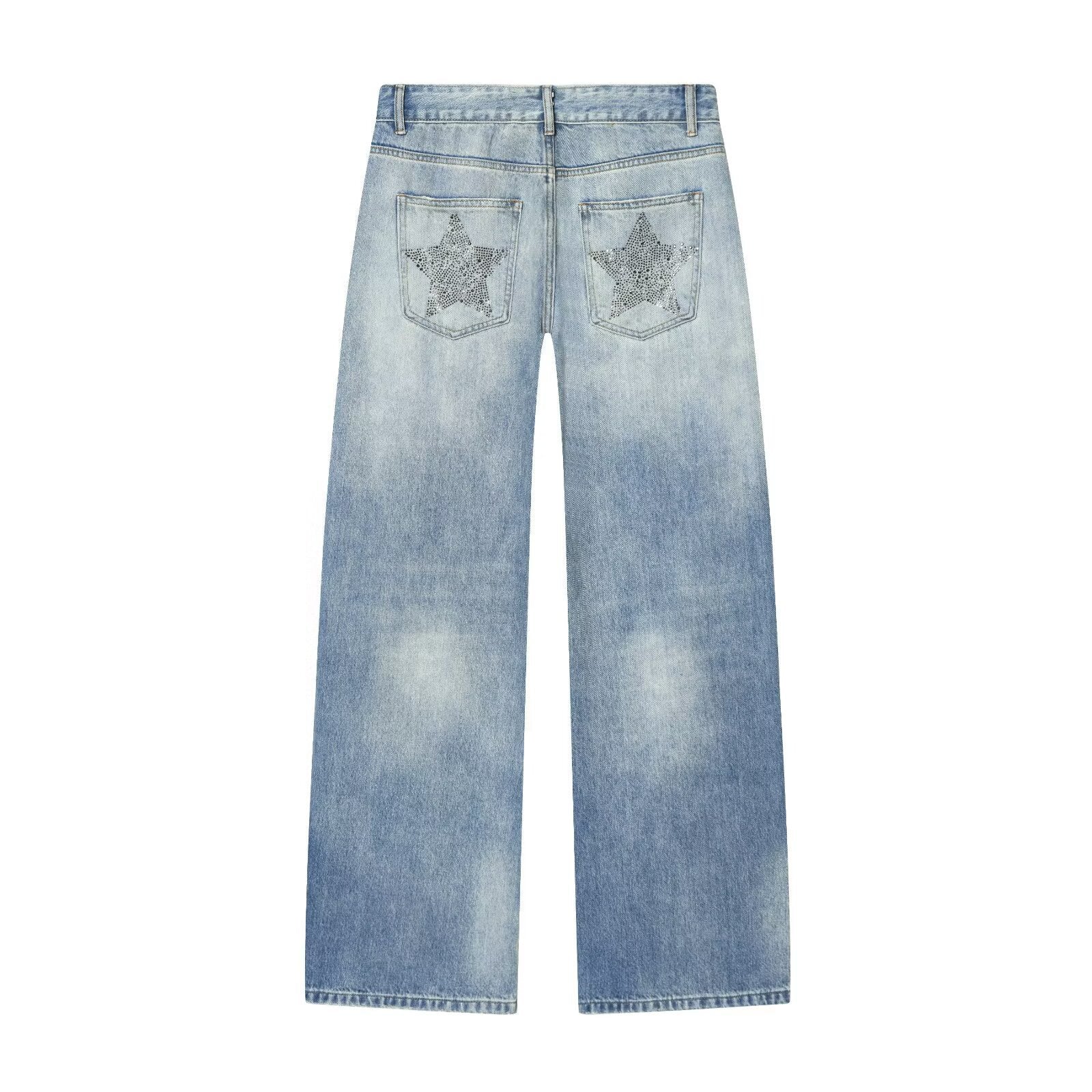 Jeans taille haute pour femmes avec appliqués en étoile et coupe cinq poches Echo Archiv
