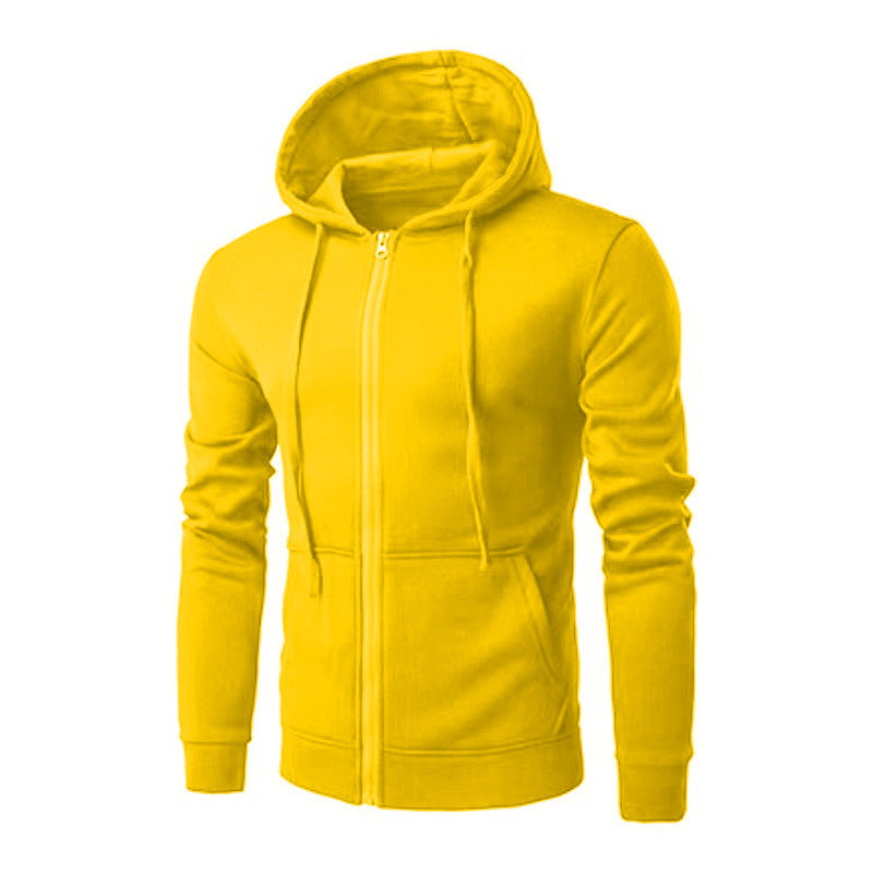 Veste à capuche zippée pour hommes, coupe slim, avec doublure en polaire douce et poches kangourou - Echo Archiv