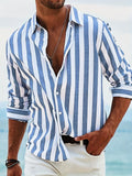 Kenedon | Chemise à rayures légères avec patte de boutonnage