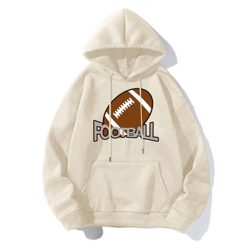 Pull à capuche sportif pour femmes avec motif football Echoarchiv