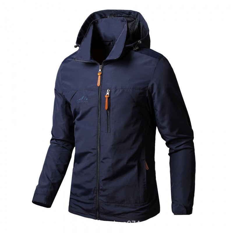Veste softshell légère pour hommes, déperlant, avec capuche et fermeture éclair sécurisée Echo Archiv