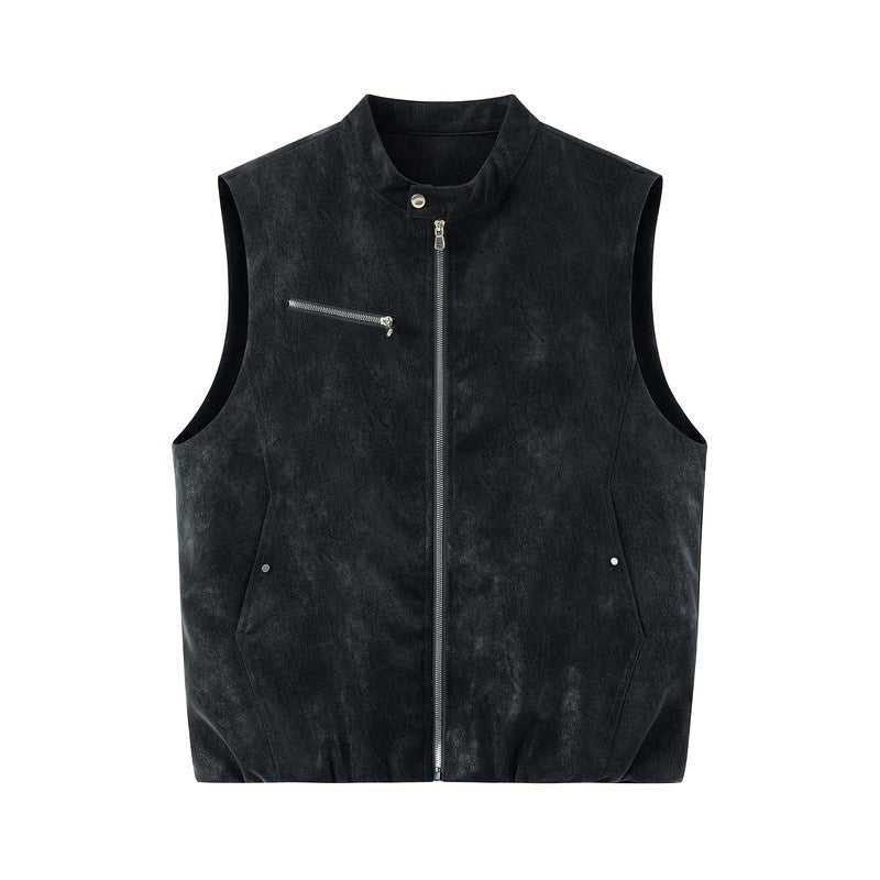 Gilet en cuir stylé pour hommes