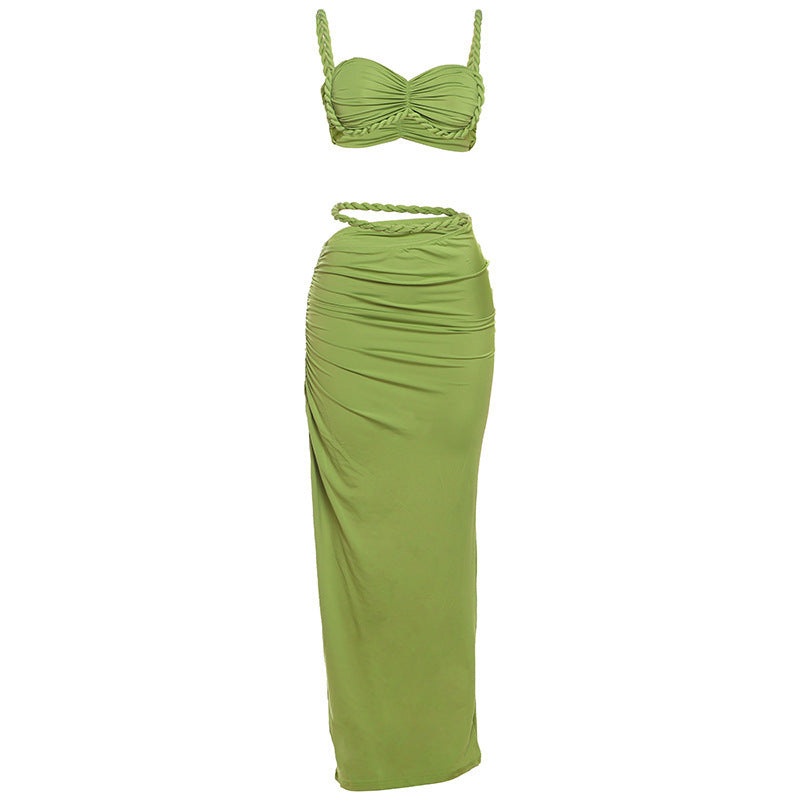 Ensemble de bikini pour femmes avec jupe portefeuille élégante R&B