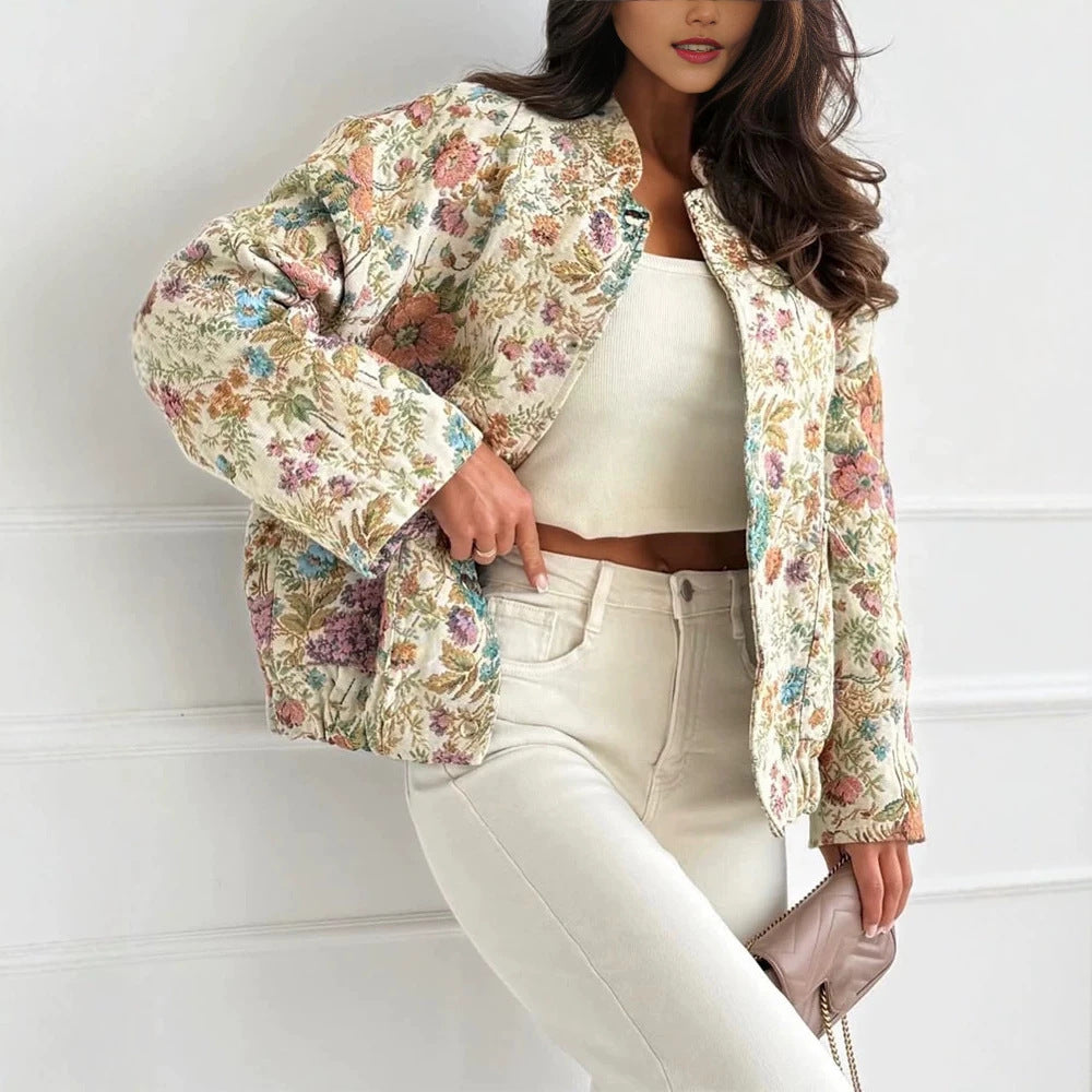 Veste à manches longues pour femmes avec boutons