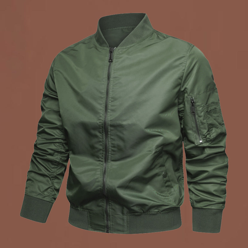 Veste bomber en nylon urbaine pour hommes avec une silhouette élancée, poche sur le bras et coque extérieure coupe-vent Echo Archiv