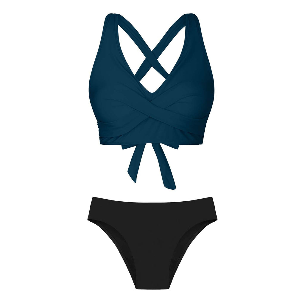 Maillot de bain deux pièces pour femmes avec design floral R&B