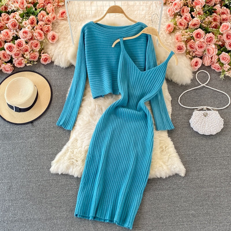Ensemble Robe et Haut Tricoté Femme Mode Echo Archiv