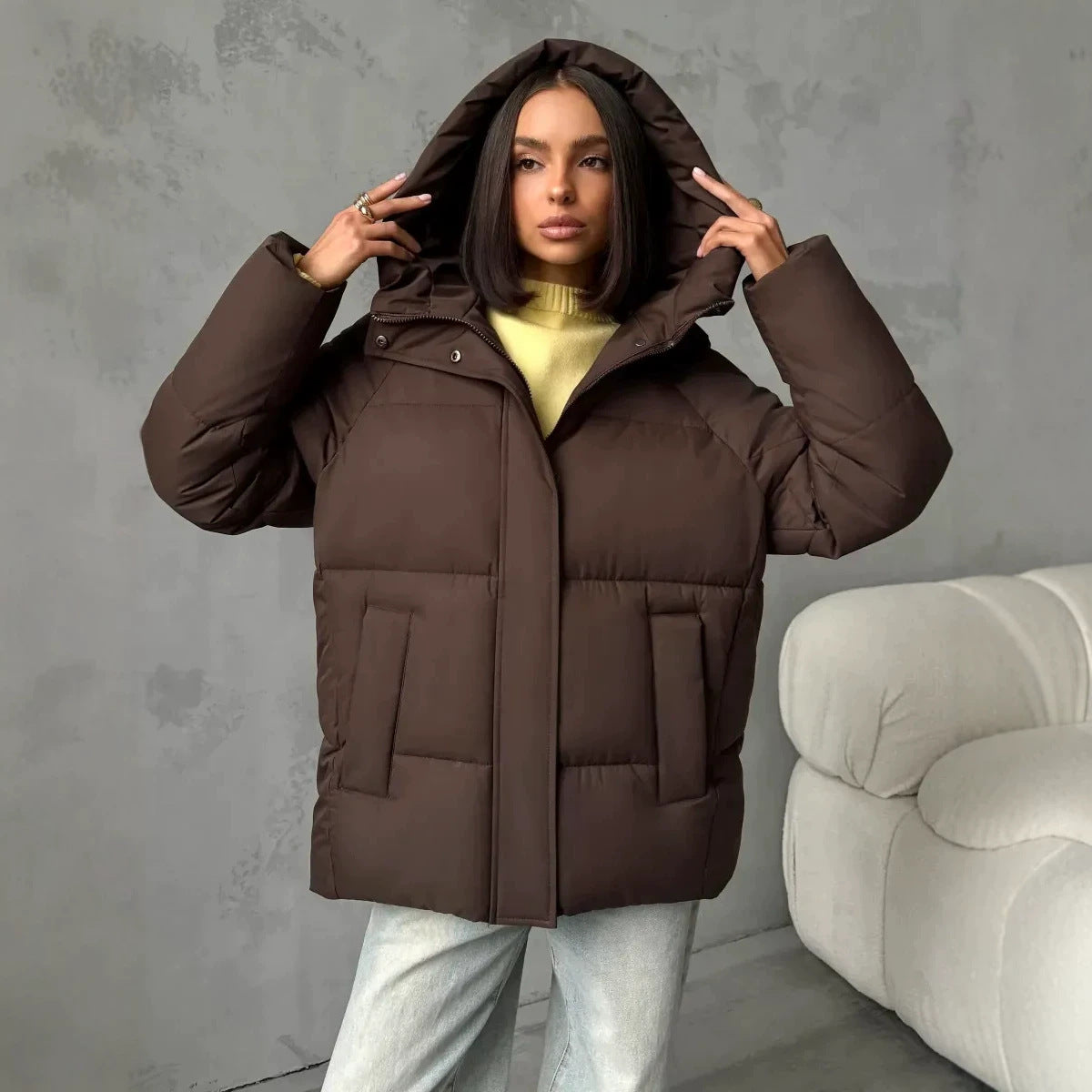 Veste d'hiver oversize pour femmes