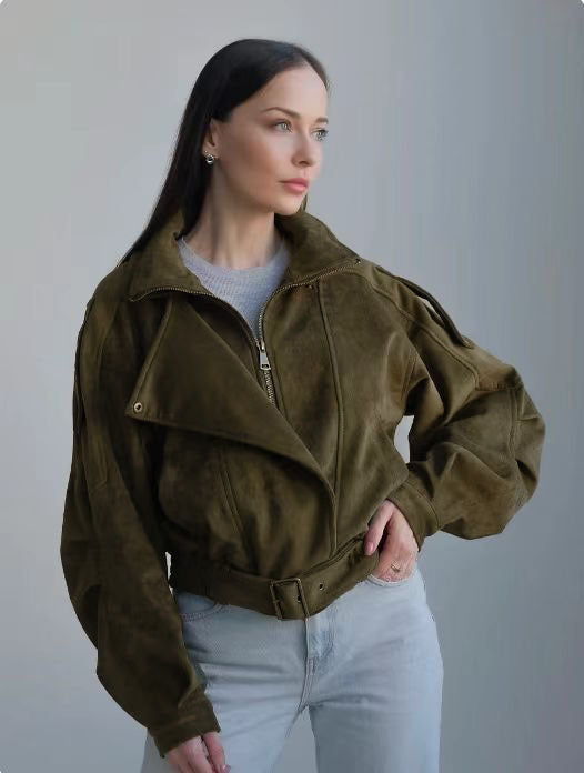 Veste en daim élégante et tendance pour femmes