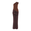 Robe maxi élégante pour femmes avec coupe asymétrique et drapés raffinés Heidi-Mode