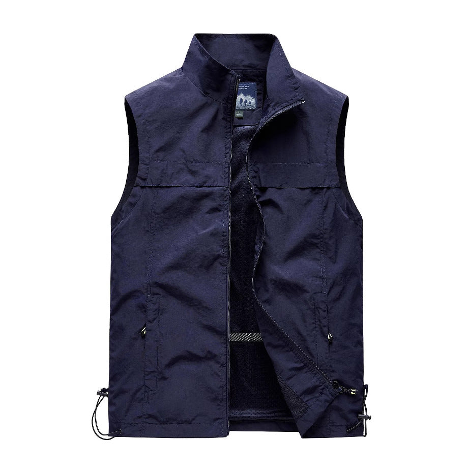 Gilet d'extérieur léger et coupe-vent pour hommes avec poches zippées et doublure en mesh respirant Echo Archiv