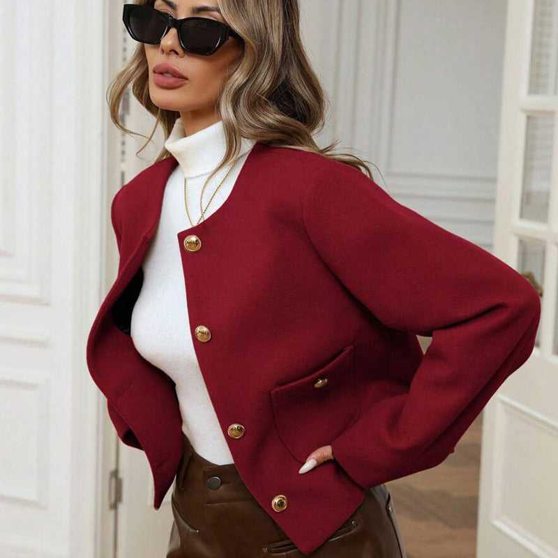 Veste Femme à la Mode avec Boutons Dorés