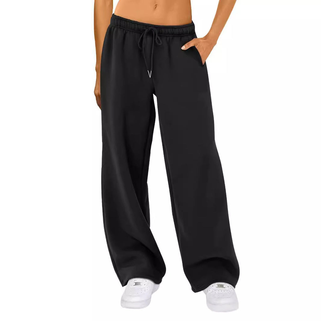 Pantalons de survêtement Wide-Leg à coupe décontractée pour femmes avec ceinture confortable, cordon de serrage et poches passepoilées Echo Archiv