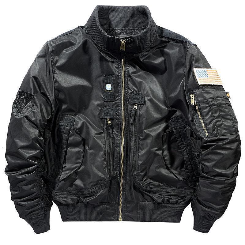 Veste de vol pilote pour hommes, coupe-vent, avec poches frontales modulaires, organisateur de manches et taille élastique Echo Archiv