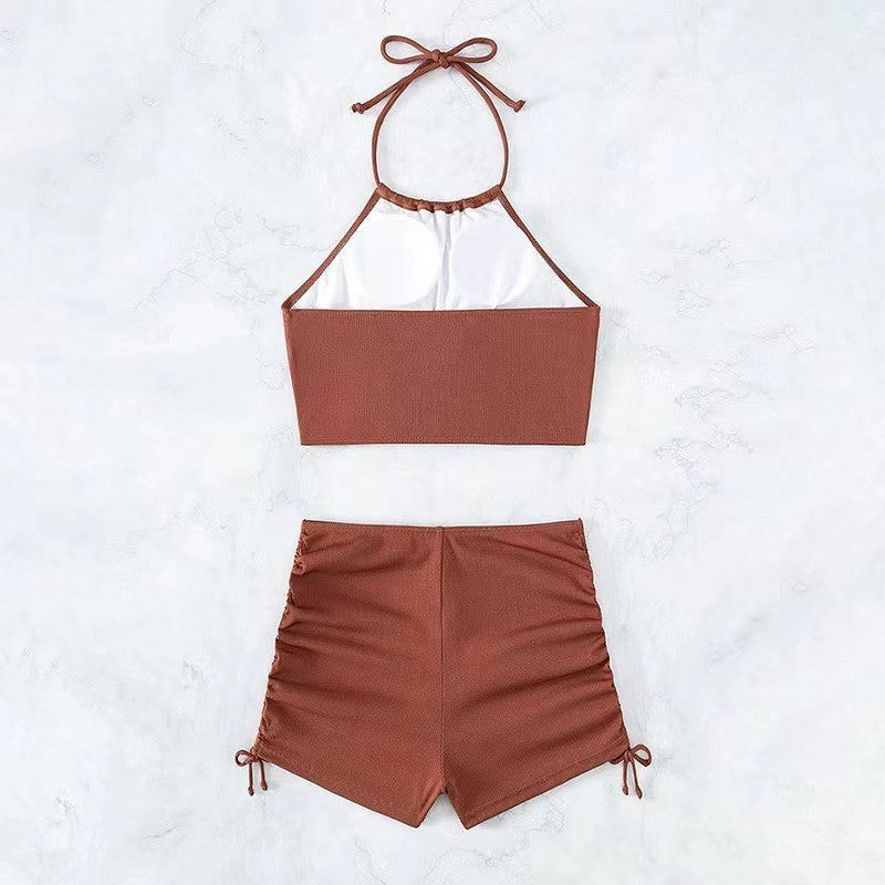 Ensemble de bikini décontracté pour femmes avec fronces R&B