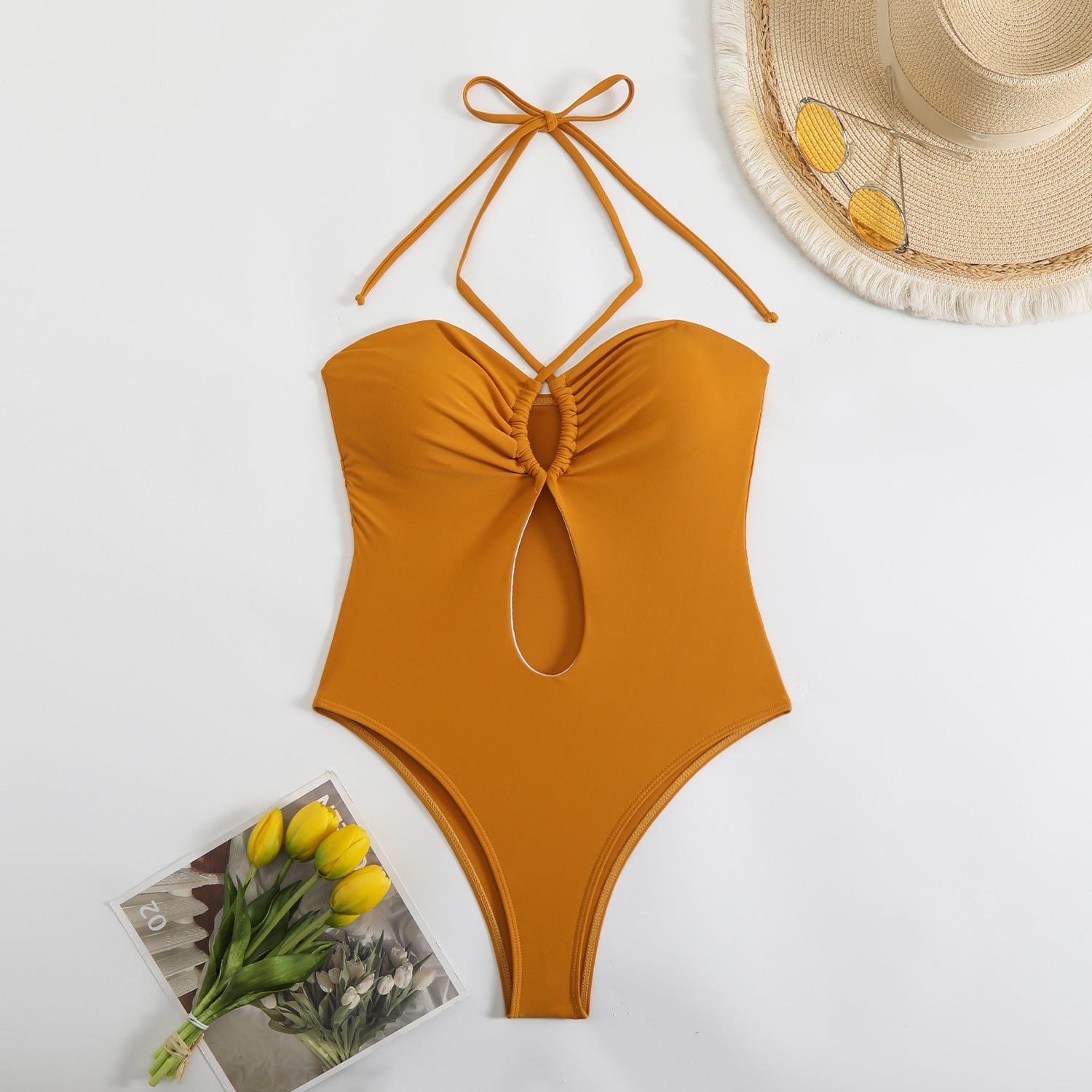 Maillot de bain chic pour femmes avec détail en nœud Drune