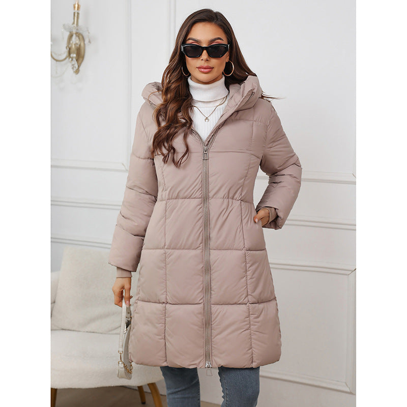 Parka thermique A‑ligne cintrée pour femmes avec capuche et zip à double sens Echo Archiv