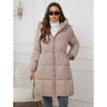 Parka thermique A‑ligne cintrée pour femmes avec capuche et zip à double sens Echo Archiv