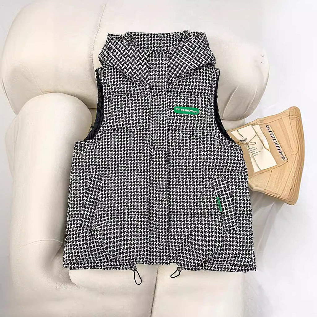 Gilet à capuche matelassé pour femmes avec impression logo intégrale, isolation rembourrée, ourlet ajustable et poches zippées dissimulées Echo Archiv