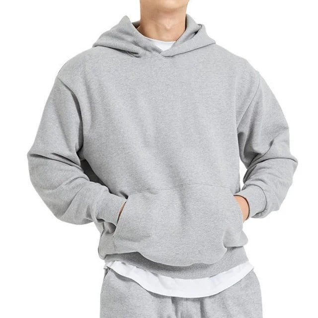 Homme nan sweat à capuche lourd en coupe boxy avec poche kangourou, ourlet côtelé et intérieur gratté Echo Archiv