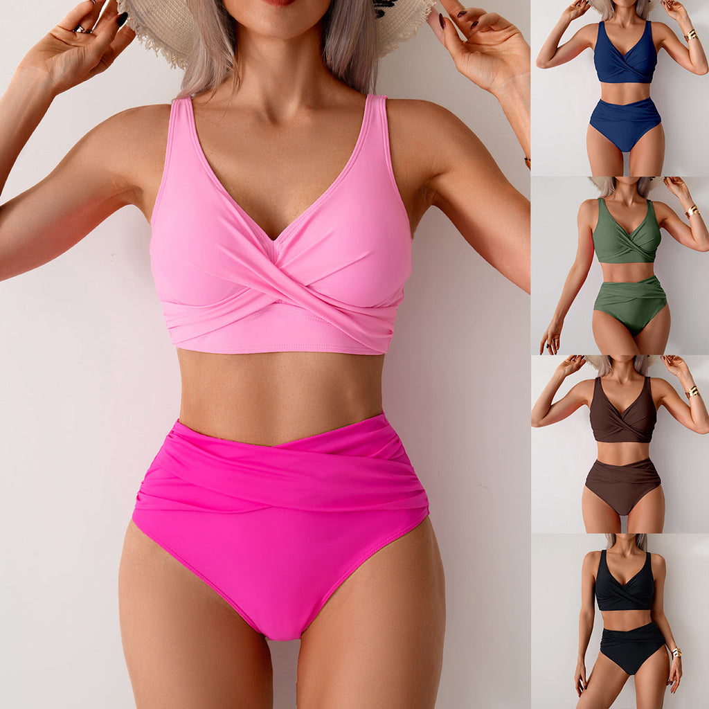 Ensemble de bikini taille haute pour femmes avec détail enroulé Echo Archiv